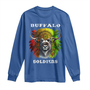 Buffalo Soldiers Long Sleeve Shirt African American Heros Black History Month TS11 Royal Blue Print Your Wear