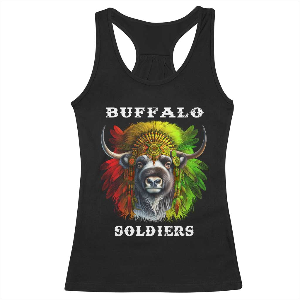 Buffalo Soldiers Racerback Tank Top African American Heros Black History Month TS11 Black Print Your Wear