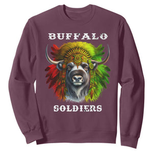 Buffalo Soldiers Sweatshirt African American Heros Black History Month TS11 Maroon Print Your Wear