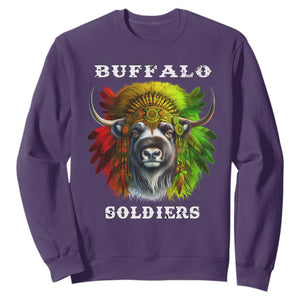 Buffalo Soldiers Sweatshirt African American Heros Black History Month TS11 Purple Print Your Wear