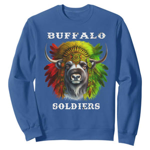 Buffalo Soldiers Sweatshirt African American Heros Black History Month TS11 Royal Blue Print Your Wear