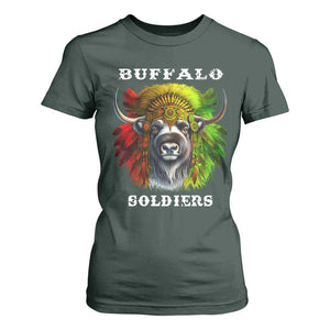 Buffalo Soldiers T Shirt For Women African American Heros Black History Month TS11 Dark Forest Green Print Your Wear