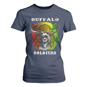 Buffalo Soldiers T Shirt For Women African American Heros Black History Month TS11 Navy Print Your Wear