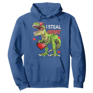 Funny Dinosaur Valentine's Day I Steal Heart Hoodie TS11 Royal Blue Print Your Wear