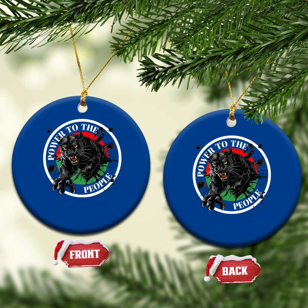 Power To The People Black Panther Party Ceramic Ornament Black History Month TS11 1pc Blue Print Your Wear