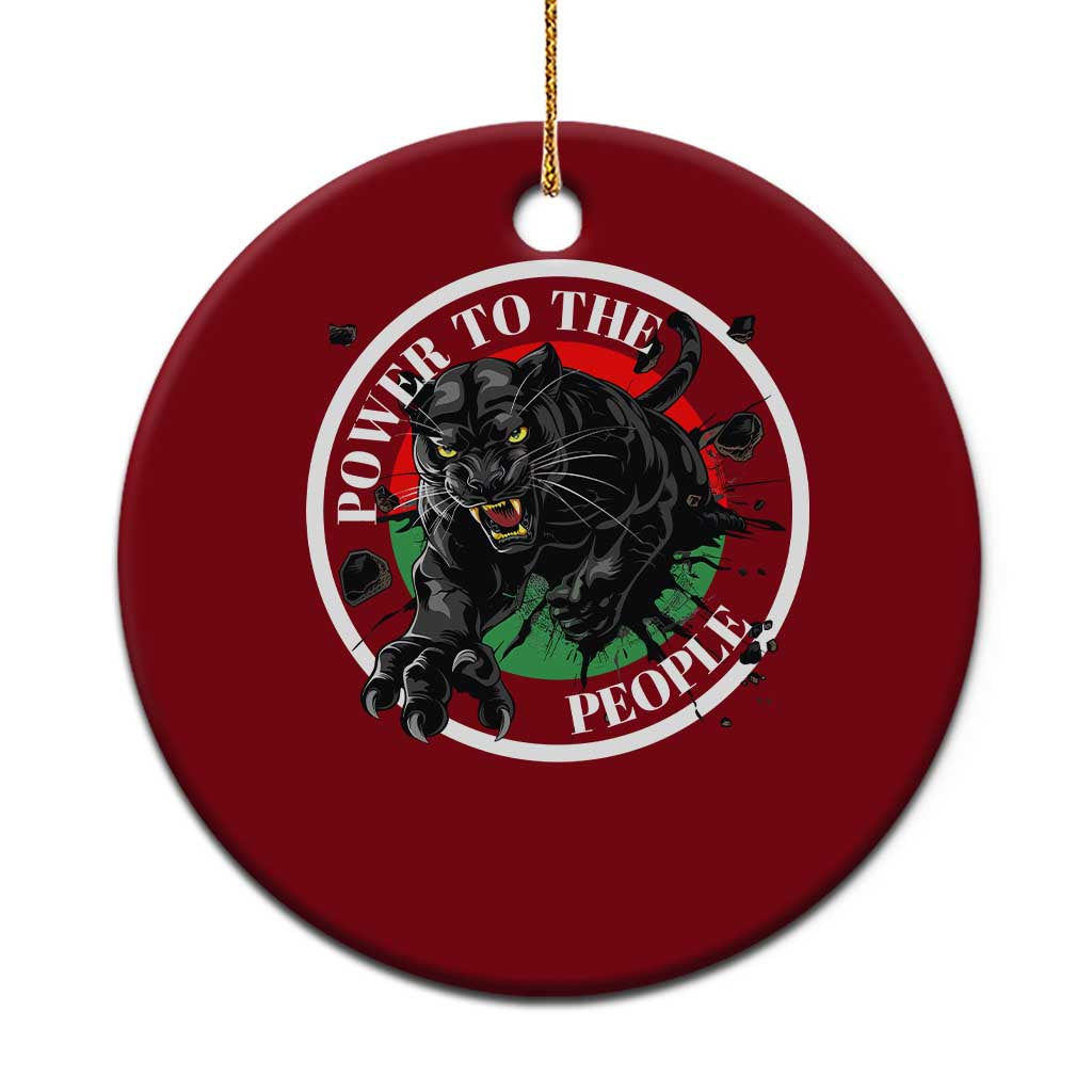 Power To The People Black Panther Party Ceramic Ornament Black History Month TS11 1pc Red Print Your Wear
