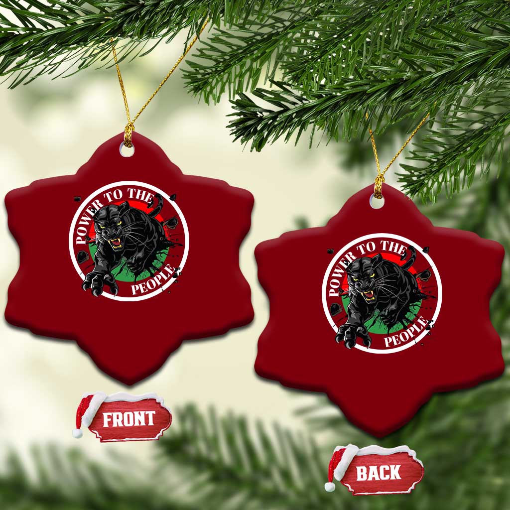 Power To The People Black Panther Party Ceramic Ornament Black History Month TS11 Print Your Wear
