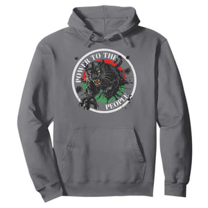 Power To The People Black Panther Party Hoodie Black History Month TS11 Charcoal Print Your Wear