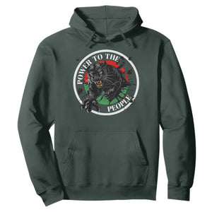 Power To The People Black Panther Party Hoodie Black History Month TS11 Dark Forest Green Print Your Wear