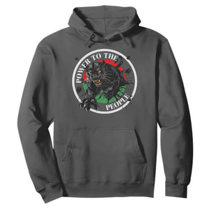 Power To The People Black Panther Party Hoodie Black History Month TS11 Dark Heather Print Your Wear