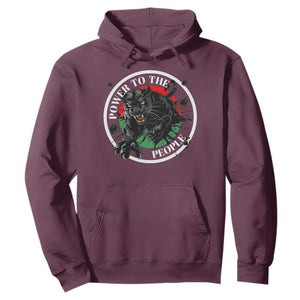 Power To The People Black Panther Party Hoodie Black History Month TS11 Maroon Print Your Wear