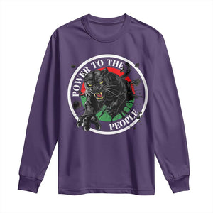 Power To The People Black Panther Party Long Sleeve Shirt Black History Month TS11 Purple Print Your Wear