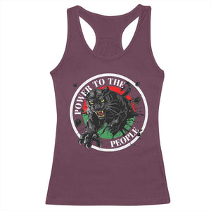 Power To The People Black Panther Party Racerback Tank Top Black History Month TS11 Maroon Print Your Wear