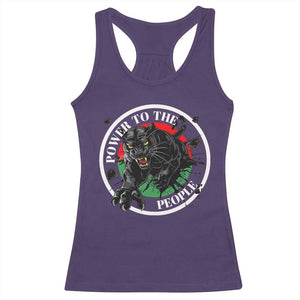 Power To The People Black Panther Party Racerback Tank Top Black History Month TS11 Purple Print Your Wear