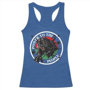 Power To The People Black Panther Party Racerback Tank Top Black History Month TS11 Royal Blue Print Your Wear