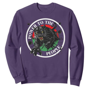 Power To The People Black Panther Party Sweatshirt Black History Month TS11 Purple Print Your Wear