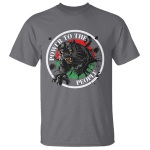 Power To The People Black Panther Party T Shirt Black History Month TS11 Charcoal Print Your Wear