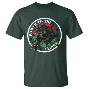 Power To The People Black Panther Party T Shirt Black History Month TS11 Dark Forest Green Print Your Wear