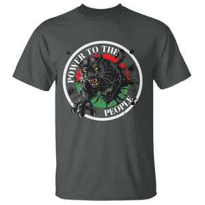 Power To The People Black Panther Party T Shirt Black History Month TS11 Dark Heather Print Your Wear