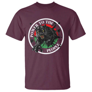 Power To The People Black Panther Party T Shirt Black History Month TS11 Maroon Print Your Wear