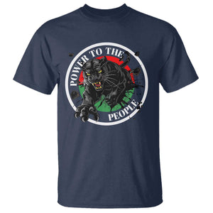 Power To The People Black Panther Party T Shirt Black History Month TS11 Navy Print Your Wear