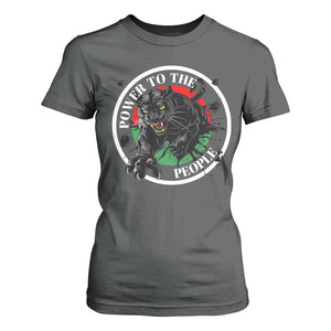 Power To The People Black Panther Party T Shirt For Women Black History Month TS11 Dark Heather Print Your Wear