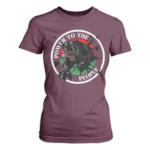 Power To The People Black Panther Party T Shirt For Women Black History Month TS11 Maroon Print Your Wear