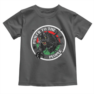 Power To The People Black Panther Party Toddler T Shirt Black History Month TS11 Dark Heather Print Your Wear