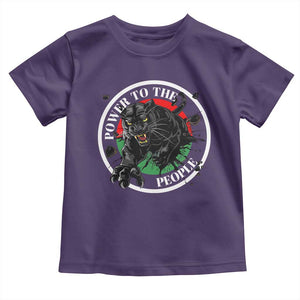 Power To The People Black Panther Party Toddler T Shirt Black History Month TS11 Purple Print Your Wear