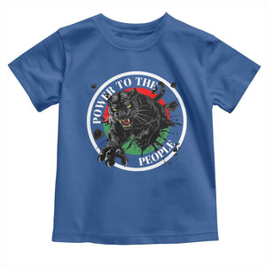 Power To The People Black Panther Party Toddler T Shirt Black History Month TS11 Royal Blue Print Your Wear