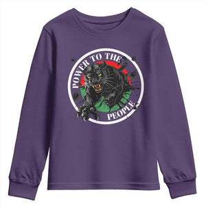 Power To The People Black Panther Party Youth Sweatshirt Black History Month TS11 Purple Print Your Wear