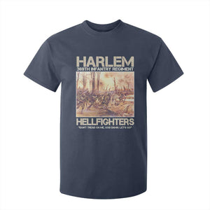 Harlem Hellfighters T Shirt For Kid 369th Infantry Regiment Don't Tread On Me Let's Go Black History Month TS11 Navy Print Your Wear