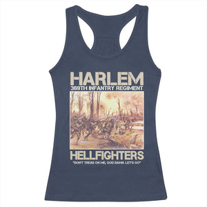 Harlem Hellfighters Racerback Tank Top 369th Infantry Regiment Don't Tread On Me Let's Go Black History Month TS11 Navy Print Your Wear