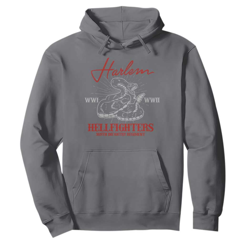 Harlem Hellfighters Hoodie 369th Infantry Regiment Black Snake Black History Month TS11 Charcoal Print Your Wear