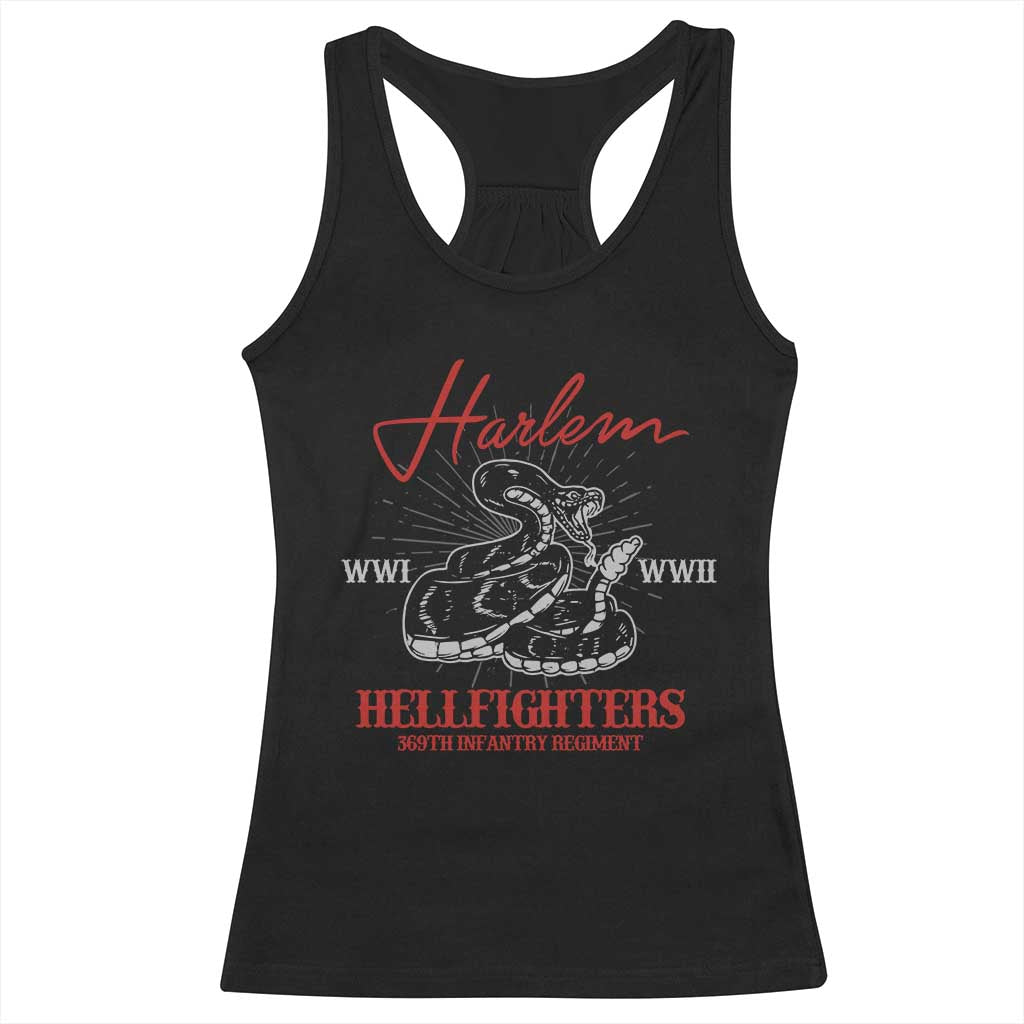 Harlem Hellfighters Racerback Tank Top 369th Infantry Regiment Black Snake Black History Month TS11 Black Print Your Wear