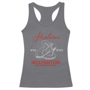 Harlem Hellfighters Racerback Tank Top 369th Infantry Regiment Black Snake Black History Month TS11 Charcoal Print Your Wear