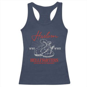 Harlem Hellfighters Racerback Tank Top 369th Infantry Regiment Black Snake Black History Month TS11 Navy Print Your Wear