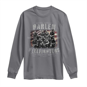 Never Forget Harlem Hellfighters Long Sleeve Shirt Vintage American Flag TS11 Charcoal Print Your Wear