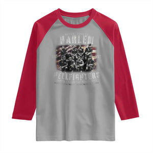 Never Forget Harlem Hellfighters Raglan Shirt Vintage American Flag TS11 Sport Gray Red Print Your Wear