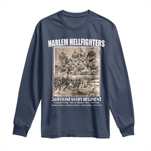 Never Forget Harlem Hellfighters Long Sleeve Shirt 369TH Infantry Regiment Black God Damn Let's Go TS11 Navy Print Your Wear