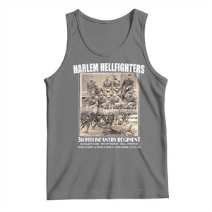 Never Forget Harlem Hellfighters Tank Top 369TH Infantry Regiment Black God Damn Let's Go TS11 Black Heather Print Your Wear