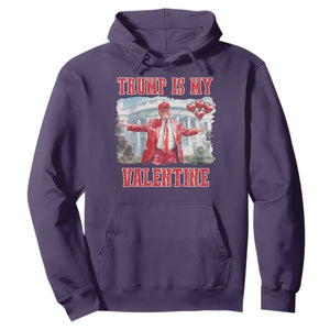 Funny Trump Is My Valentine Hoodie Valentine's Day Red Trump White House TS11 Purple Print Your Wear