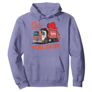 Funny I'll Never Dump You Baby Trump Valentine's Day Hoodie TS11 Violet Print Your Wear