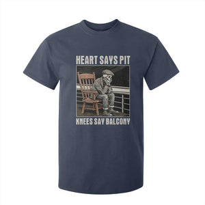 Funny Heart Says Pit Knees Say Balcony T Shirt For Kid Old Skeleton TS11 Navy Print Your Wear