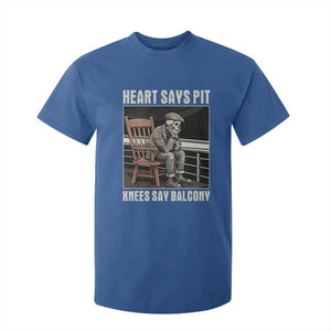 Funny Heart Says Pit Knees Say Balcony T Shirt For Kid Old Skeleton TS11 Royal Blue Print Your Wear