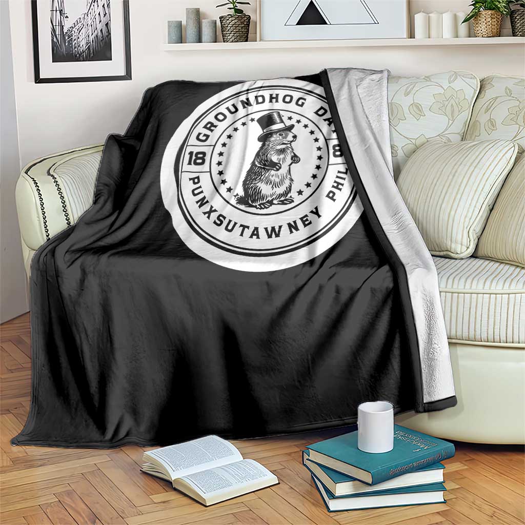 Punxsutawney Phil Groundhog Day Throw Blanket Funny Woodchuck Day 1887 TS11 Print Your Wear