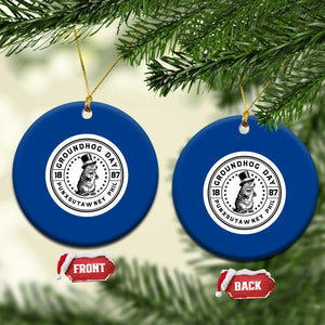 Punxsutawney Phil Groundhog Day Ceramic Ornament Funny Woodchuck Day 1887 TS11 1pc Blue Print Your Wear