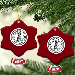 Punxsutawney Phil Groundhog Day Ceramic Ornament Funny Woodchuck Day 1887 TS11 Print Your Wear