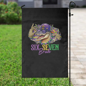 Funny Mardi Gras Six Seven Bruh Garden Flag 67 Meme Mardigator Alligator TS11 Print Your Wear
