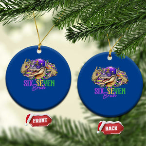 Funny Mardi Gras Six Seven Bruh Ceramic Ornament 67 Meme Mardigator Alligator TS11 1pc Blue Print Your Wear